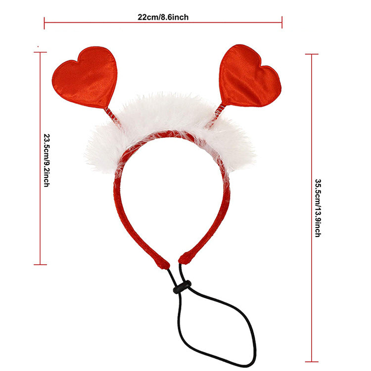 2026 Pets Valentine's Day Scar & Hairband